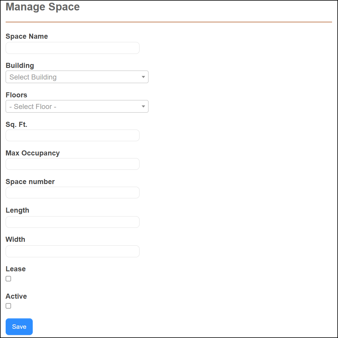 Manage space pop-up