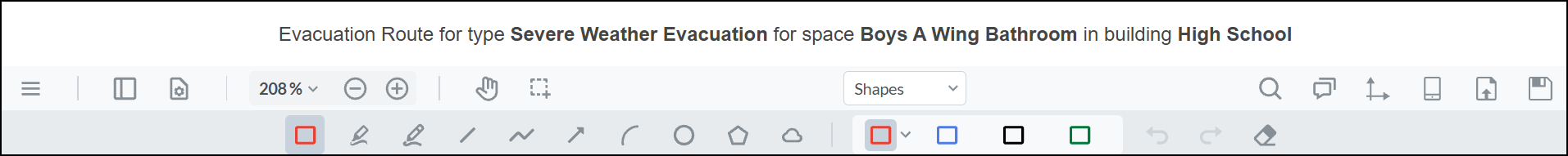 Annotations toolbar.