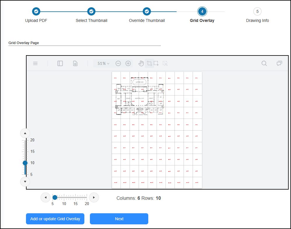 Step 4: Grid overlay tab.