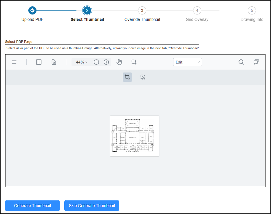 Step 2: Select thumbnail tab.