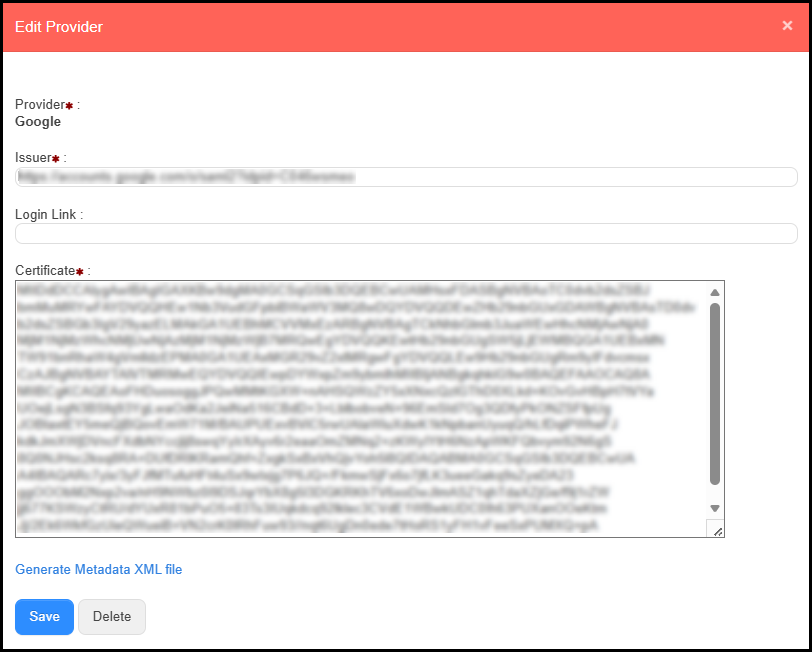SMAL Google integration pop-up.